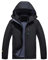 Ynport Crefreak Hommes Extérieur Imperméable Veste de Pluie Respirante Doublée de Randonnée Manteau de Pluie Coupe-vent Avec Capuche Détachable et Poche à Fermeture éclair, Noir, S