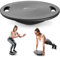 Hop-Sport Balance Board aus Kunststoff - 150 kg Belastbarkeit, rutschfestes Wackelbrett mit Griffen, Gleichgewichtstrainer für Physiotherapie, ø 40 cm- grau