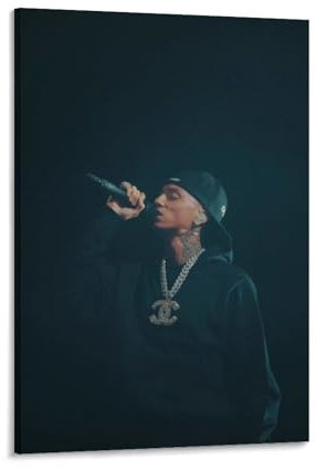 FANLAI Central Cee Rapper Poster, coole Wandkunst, Poster, Drucke, Heimdekoration, Bild, Leinwand, Malerei, Poster, 60 x 90 cm