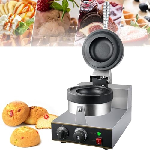 ExoticaBlend Kommerzieller Burger-Waffeleisen, 1300 W, antihaftbeschichtet, elektrische Panini-Presse, Burger-Maschine, Bubble-Ei-Waffel-Bäckermaschine