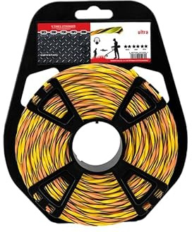 NAJDER Trimmerfaden Ersatzfaden Rasentrimmer Ultra L3 Twist 2,4mm/96m, Gedrehte Rasen Mähfaden Trimmerschnur Ersatz-Trimmer, Rasentrimmer Faden Schnur, Motorsense und Freischneider Leine