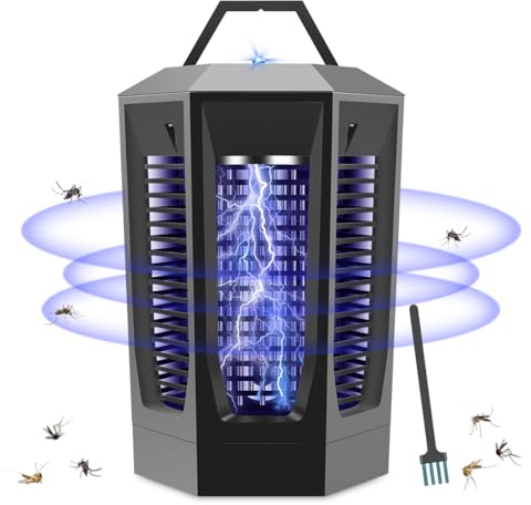 BellaAchtung Insektenvernichter Elektrischer innen und außen mit Lichtsensor, UV Mückenlampe Insektenfalle Mosquito Killer, Elektrische Moskito Zapper mit Steckdose für Küche, Wohnzimmer, Gärten