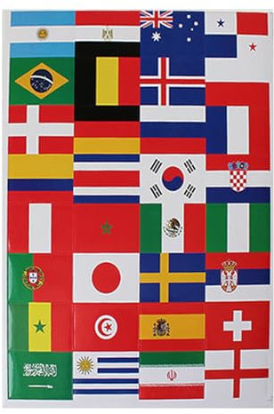 Hugsweet Country Flag Stickers,Country Stickers Car Decals | Football Team National Flag Decals, Country Decals for Water Bottle Laptop Luggage Scrapbook