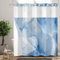 Ttincceer Rideau de Douche Bleu sans Crochet avec Ensemble de Doublure encliquetable Encre Bleue Texture marbre Rideaux de Douche sans Crochet Rideau de Salle de Bain Double Couche 180x188cm