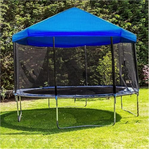 Qikam Trampolinabdeckung, UV-resistent & wasserdichte Trampolin Überdachung Abdeckung, Sonnenschutz Sonnensegel, Achteckig, 366cm, für Kinder und Familien