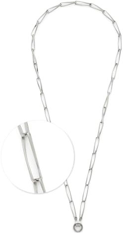 JEWELS BY LEONARDO Halskette Clip & Mix Consenza, lange Kette aus silberfarbenem Edelstahl, in sich gedrehte Kettenglieder, 70-71,3 cm Länge, Schmuck Geschenk, 024442