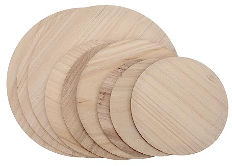 STOBOK Runde Holzscheiben Unbehandelt 9 Stück zum Basteln mit Glatter Oberfläche für Hochzeit und Selbstgemacht Malerei