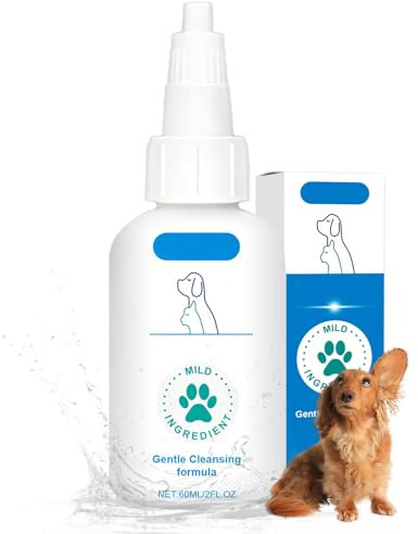 ZJCANGLIU 60ml Nettoyant Oreille Chien,Nettoyant Oreille Chat,Produit Oreille Chien,Nettoyage Oreille Chien,Oreille Chat,Nettoyant Oreilles Chien,pour Nettoyer et Hydrater