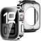 Amizee 2 in 1 Hülle [2 Stück] Kompatibel mit Apple Watch Series 10 42mm mit Displayschutz, 360° Rundum Gehäuse Schutzhülle für iWatch Series 10 (Silber)