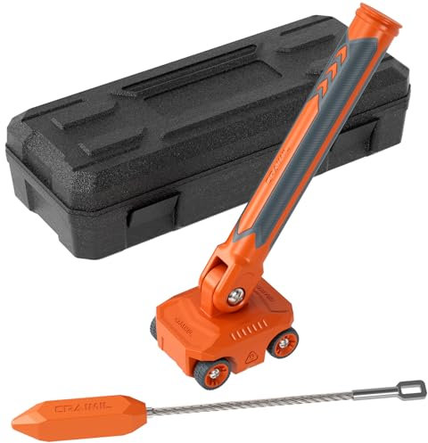 Magnetic Wire Puller for Electrical Wiring – Rare-Earth Magnets, Stainless-Steel Leader for Easy Cable Pulling in Walls & Tight Spaces, Doubles as Stud Finder, Includes High-Quality Hard Plastic Case