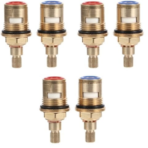 Artibetter 6stücke Kupfer Wasserhahn Ventil Ersatzteile Hochwertige Thermostat Ventile Für Küchen Und Badezimmerarmaturen Einfache Installation Langlebig Und Korrosionsbeständig