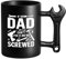LOZACHE Dad Birthday Gifts from Daughter and Son, Funny Ceramic Coffee Mug with Wrench Spanner Handle, Fathers Day Christmas Day Gift Ideas for Dad Men Stepfather