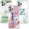 NP-Caser Personalized Phone Custom Case for iPhone 16 15 14 13 12 11 Pro Plus X XR 16e Custom Photo Cover,Image on Leather Side Flip Wallet Photo Marble Name Personalised Photo Case