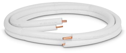 Tuyau en cuivre – liaison frigorifique 1/4 + 3/8 / 15 m | sans écrous découpé sur mesure idéal pour unités 9000/12000 BTU conseils d’installation professionnels pour chaque client