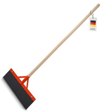 blizz-z Profi-Bodenschaber mit Buchenholzstiel (Blattbreite: 500 mm) | Stoßscharre mit stabilem Federstahlblatt (Stärke: 1 mm) und Verstärkungsstreben - Robuster Bodenschaber - Made in Germany