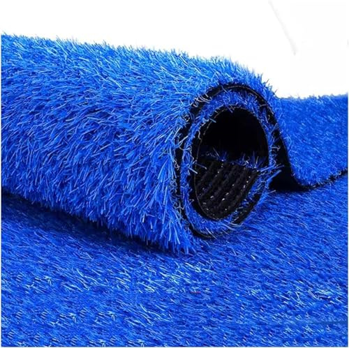 7UIYgtyO LNNNW Kunstrasen Grünland Synthetischer Kunstrasen, schneidbare DIY-Kunstrasen-Teppichmatte, Blaue dekorative Landschaft für Outdoor(50x200cm)