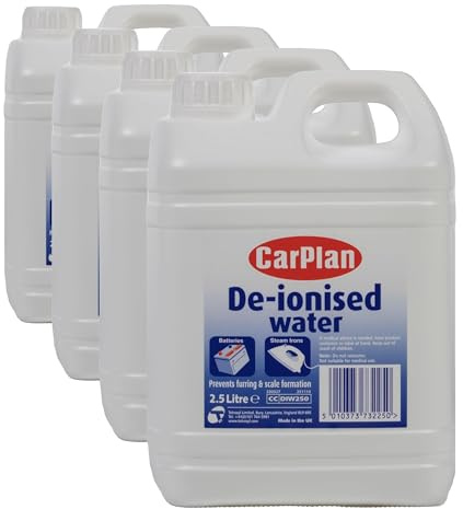 CarPlan De-Ionised Water 2.5L - Prevents Furring & Scale Formation (Pack of 4)