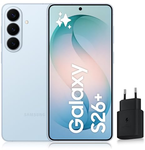 Samsung Galaxy S26+, Smartphone Android 5G avec Galaxy AI, 512 Go, Chargeur Secteur Rapide 25W Inclus, Smartphone déverrouillé, Bleu, Version FR