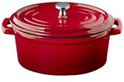 APS 88333 Mini-Topf mit Deckel 5 STARS - Gusseisen emailliert, 0,45 Liter, rot, induktionsgeeignet