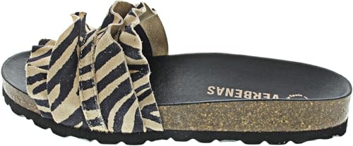VERBENAS Rocio Serraje Volante Zeb Pantolette Beige