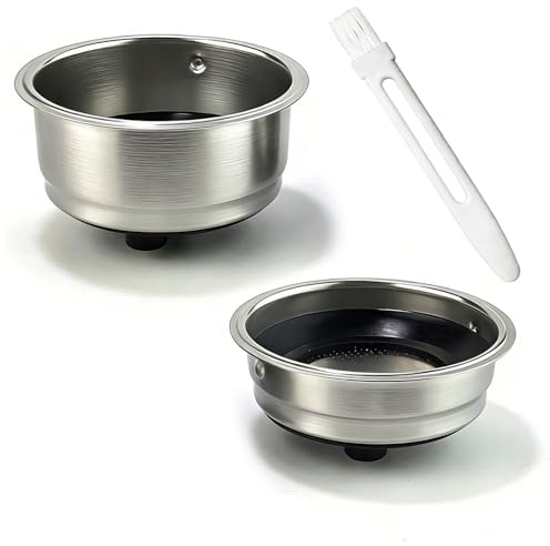 2PCS Coffee Portafilter Basket, 51mm Stainless Steel Coffee Filter