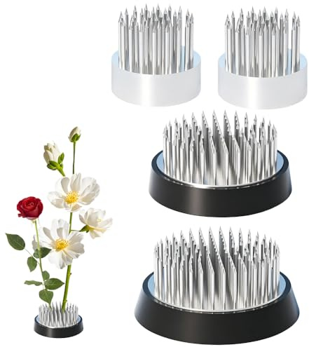 LYPPUL Steckigel Blumen, 4 Stück Blumen Frosch, Blumenigel, Edelstahl Flower Frog, Runde Kenzan Blumenarrangement Halter für Blumenarrangements Blumenläden Garten Hotel Dekoration(23mm/40mm/50mm)