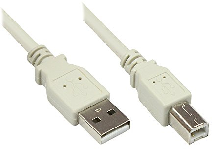 Anschlusskabel USB 2.0 Stecker A an Stecker B, 0,25m, Good Connections®