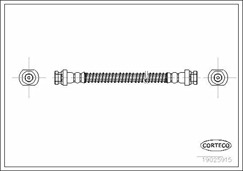 Corteco 19025915 Bremsschlauch | 19025915 Kompatibel mit Galant VI (E3_A),Galant VI Stufenheck (E3_A),L200 (K7_T, K6_T, K5_T)