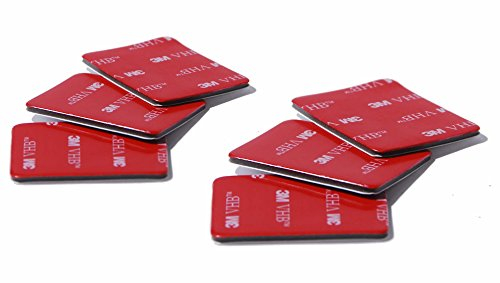 PROtastic Almohadillas de Repuesto de Adhesivo 3M Muy Adhesivas Curved para cámaras de acción GoPro y SJCAM Helmet Mounts (6 Unidades) - ¡Úselo con Dash Cams!