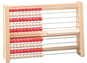 WISSNER aktiv lernen - 100 er Rechenrahmen rot/weiss - RE-Wood