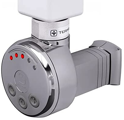 MEG Thermostat Heizstab, Heizpatrone, Heizelement 300 Watt (Chrom) Gerades Kabel ohne Stecker mit Kabelblende