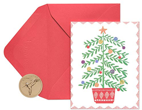 Papyrus Weihnachtskarten mit Umschlägen, Merry Little Christmas, Weihnachtsbaum, 20 Stück