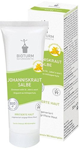 BIOTURM - Hypericum Salbe - Beruhigt gerötete Haut, nicht sehr elastisch - Normalisiert den Zustand der Haut - Erweicht die Haut - Lindert Spannungsgefühle - Natural - 50ml