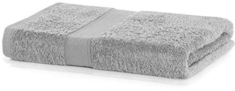 DecoKing Badetuch 70x140 cm Stahl Baumwolle Bambus Viskose saugfähig antibakteriell Bamboo Bamby Silber grau Steel Silver Grey