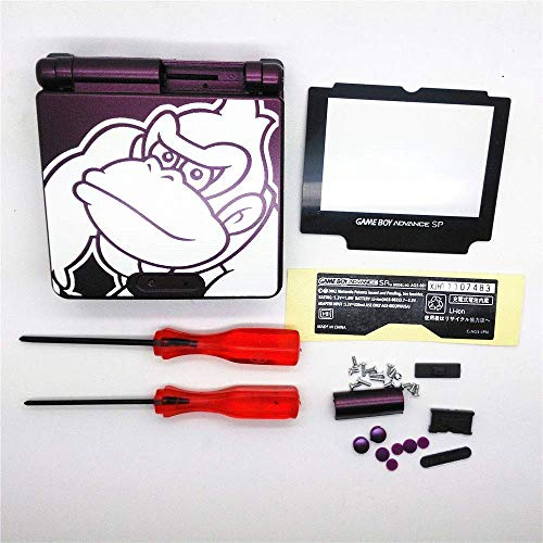 Gehäuse und Werkzeug für GBA SP Gameboy Advance SP Reparaturteil, Violett