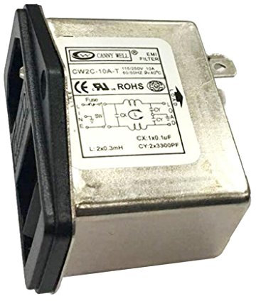 Shiwaki Filtro EMI RFI AC 250V 10A CW2C-10A-T Filtro Antidisturbo