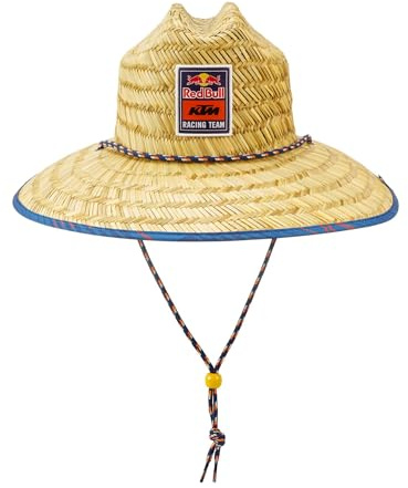 Red Bull Energy WEAR RB KTM Racing Blaze Straw Hat Natur/Blau/Orange | Offizieller MotoGP Fanartikel - 100% Polyester - Motorsport - Merchandise