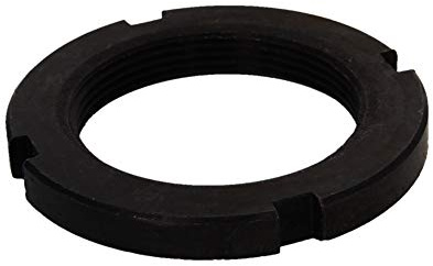 MroMax 1Pcs M56x2.0mm Retaining Four-Slot Slotted Round Nuts Black for Roller Bearing Axial Shaft Pump Valve