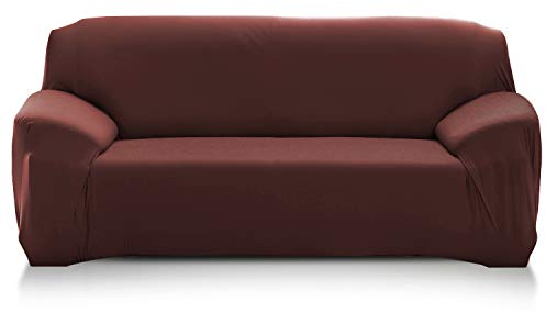 PETCUTE Sofabezüge Stretch Sofaschutz elastisch L-Form Sofa bezug ecksofa Sofabezug Sofaüberwürfe für L-Form Sofa Braun 2 Sitzer
