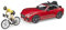 bruder 03485 - Roadster mit Rennrad, Radfahrerin mit Helm - 1:16 Rennauto Sportwagen Cabrio Fahrradfahrer Sportler Spielzeug-Figur bworld
