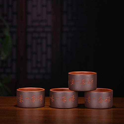 ZHOUYUFAN teapot Famous Hand-ore Clear Cement Zen Tea blindly Tea Cup (Color : Purple mud)