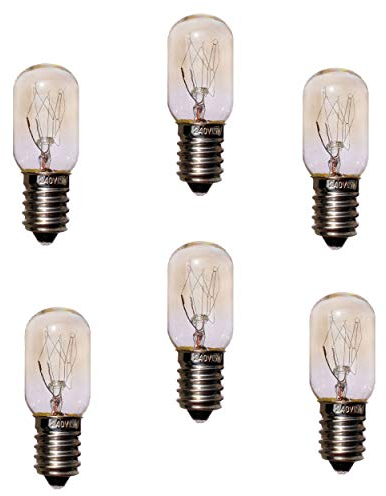 JINYU 6pcs Bombillas de sal de repuesto del Himalaya de 14 W, bombillas T20 E14 (paquete de 6), bombillas T20 de 220 V, bombilla incandescente blanca cálida, ángulo de haz de 360 °, 230 V 240 V