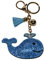 Popfizzy Strass-Schlüsselanhänger für Damen und Mädchen, glitzernd, Geldbörsen-Charms, Rucksack-Zubehör, ausgefallener Schlüsselanhänger mit Quaste, Wal, Medium