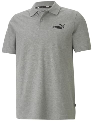 PUMA Herren Ess Pique Polo Shirt, Medium Gray Heather-cat, S EU