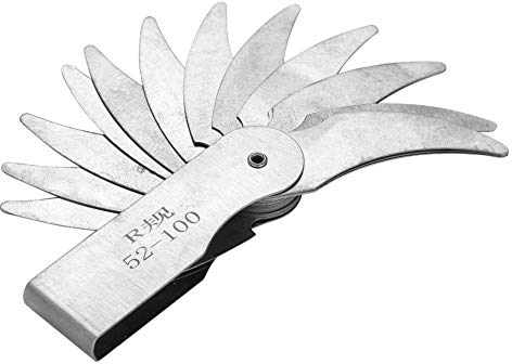 Medidor de radio Medidor de radio de acero inoxidable Herramienta de medición convexa cóncava interna externa(R52-100MM)