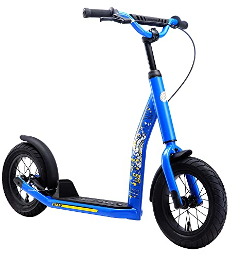 STAR SCOOTER Kinder Tret Roller ab 7 Jahre | City Kick Scooter Luftreifen Höhenverstellbar 12 Zoll New Gen | Blau