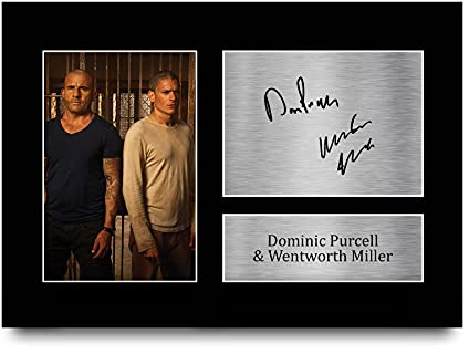 HWC Trading A4 Dominic Purcell & Wentworth Miller Prison Break Geschenke Gedruckt Signiert Autogramm Bild Für Fernsehen Zeigen Fans