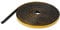 LANZZAS Ruban de verre - Dimensions : 8 x 3 mm - Longueur : 3 m - Joint plat pour vitre de cheminée - Noir