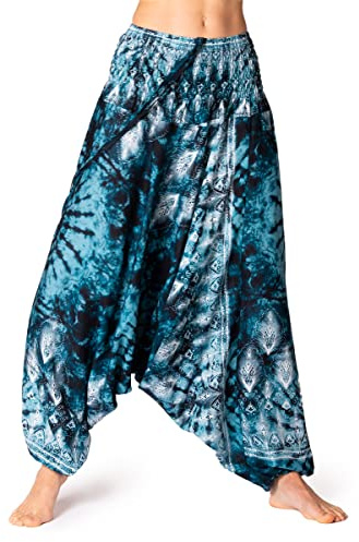 PANASIAM Aladin Batik Pants, L Turquoise