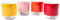 PANTONE Porcellana Latte Macchiato, 220 ml, set da 4 pezzi, giallo 12 C, rosso 2035 C, arancione 021 C, rosa chiaro 182C